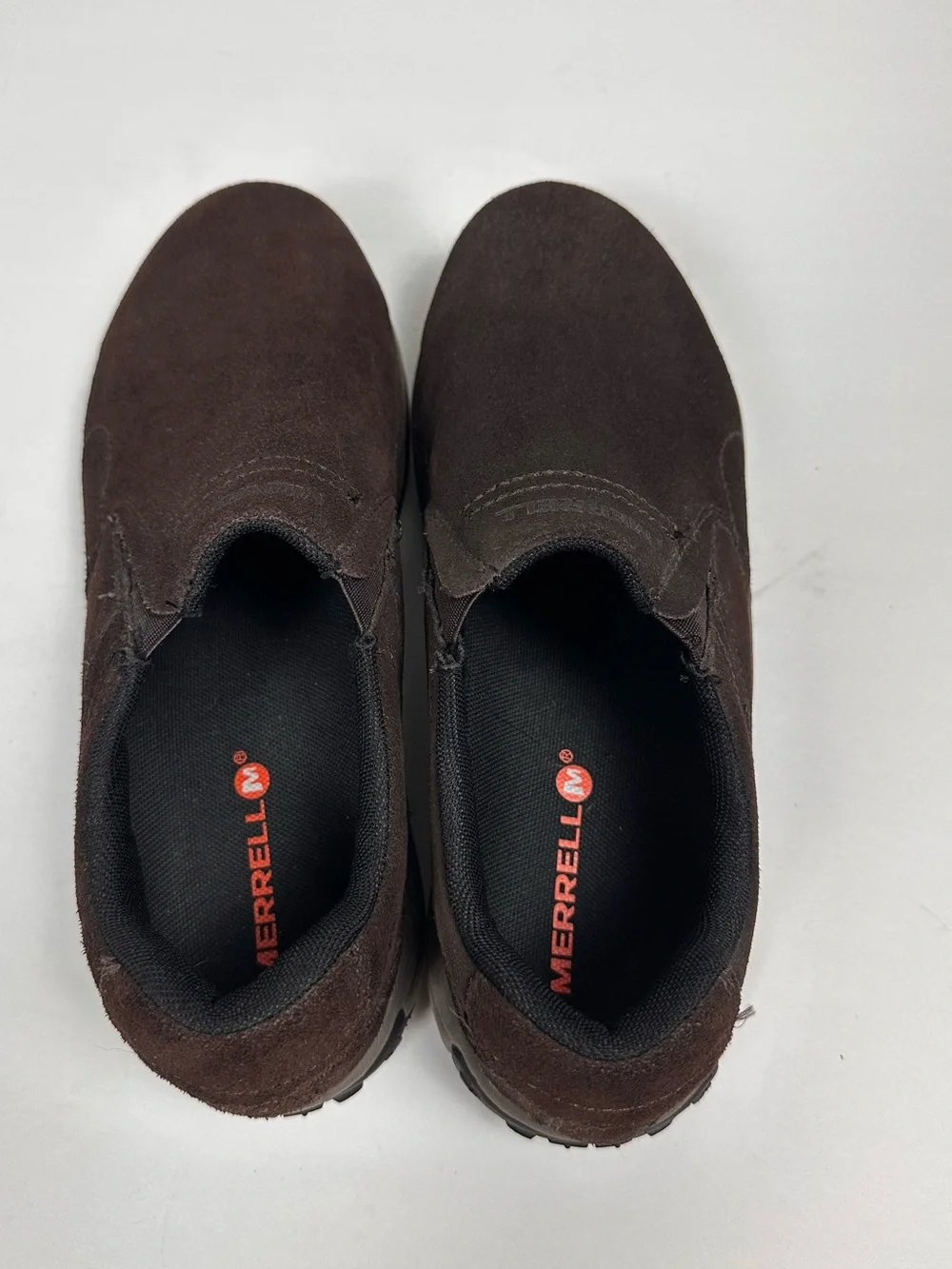 Merrell Jungle Moc Espresso Brown Suede Slip On Shoes Men’s 11